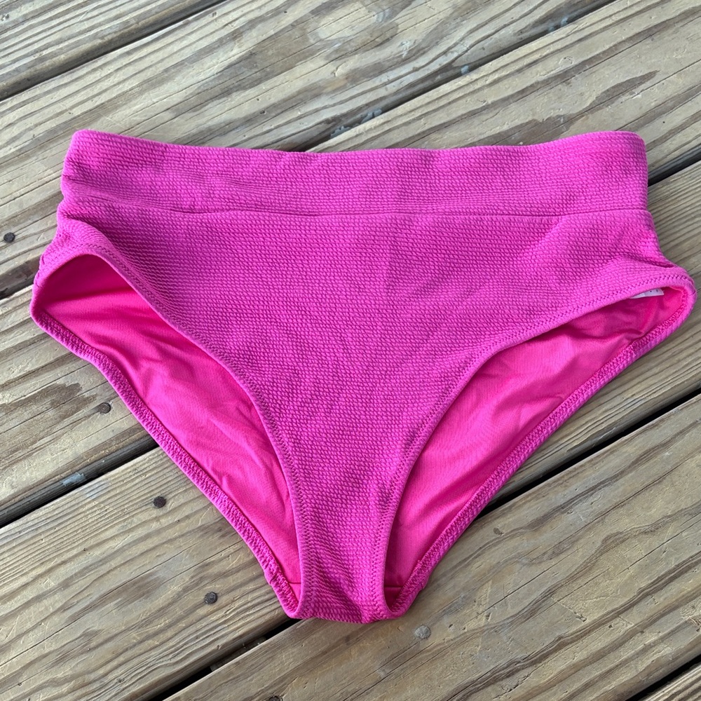 Old Navy Hot Pink High-Waist Bikini Bottoms